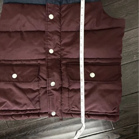 Old Navy Burgundy and Navy Puffer Vest - Picture 10 of 10